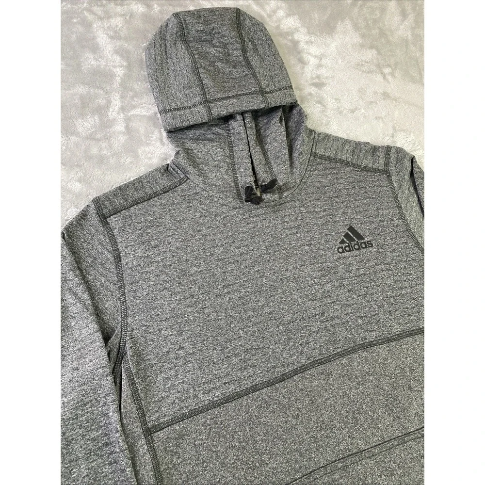 Adidas Ultimate Hoodie Mens Medium Grey Climawarm‎ Athletic Training Pullover